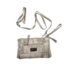 nicole by Nicole Miller Women's Crossbody‎ Bag NWT Beige Snake Print